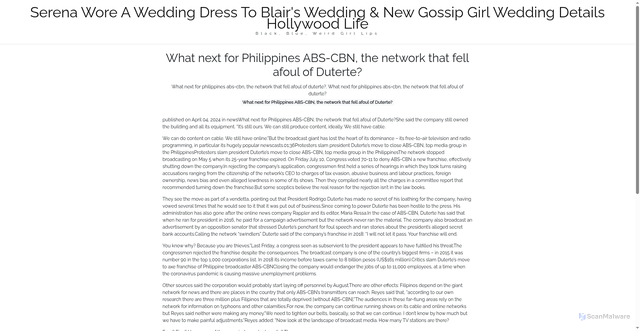 Security scan screenshot of https://chimaeramblog-b43eg6xi6t.edgeone.app/21278-what-next-for-philippines-abs-cbn-the-network-that-fell-afoul-of-duterte.html
