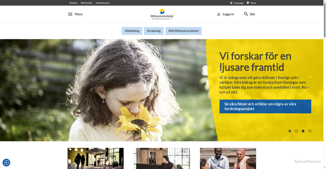 Security scan screenshot of https://www.miun.se