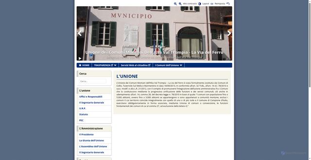 Security scan screenshot of https://www.unionealtavaltrompia.bs.it