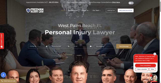 Security scan screenshot of https://www.lawofficesofdeanhfreeman.com/