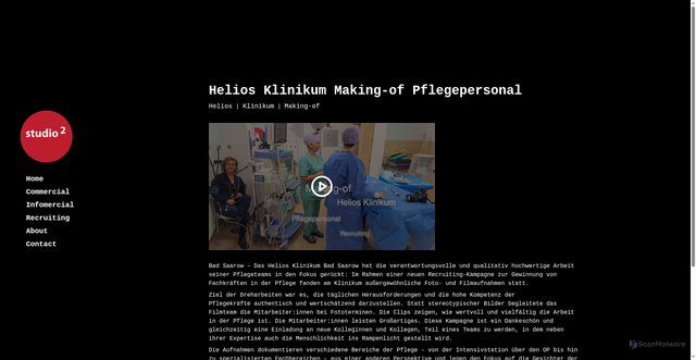 Security scan screenshot of https://studio2-cpp.pages.dev/projects/helios-klinikum-making-of-pflegepersonal/