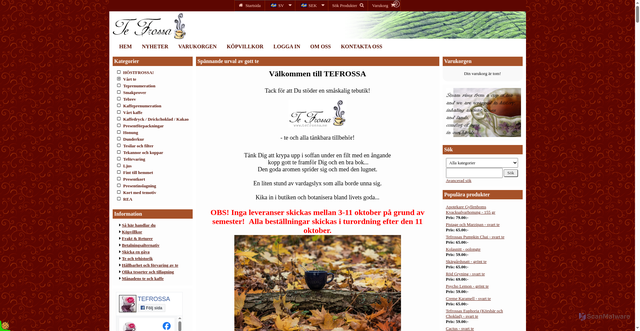 Security scan screenshot of https://tefrossa.se