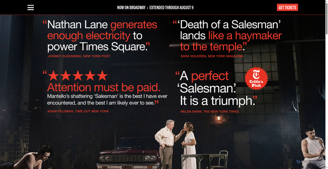 Security scan screenshot of https://salesmanbroadway.com/