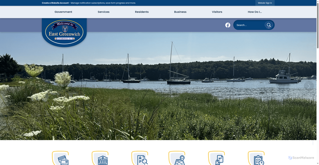 Security scan screenshot of https://www.eastgreenwichri.gov/