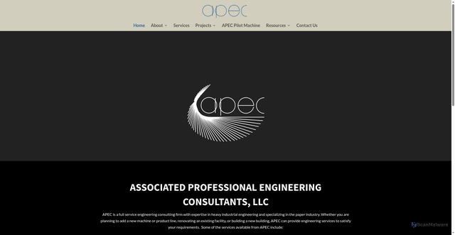 Security scan screenshot of https://apec.com/