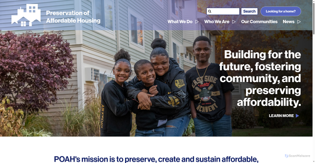 Security scan screenshot of https://www.poah.org/