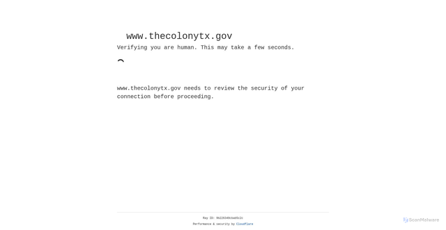 Security scan screenshot of https://www.thecolonytx.gov/
