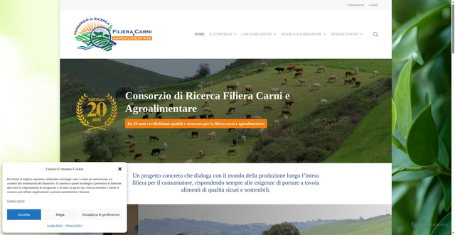 Security scan screenshot of https://www.corfilcarni.it/