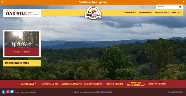 Security scan screenshot of https://oakhillwv.gov/