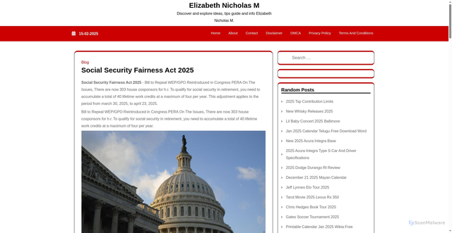 Security scan screenshot of https://elizabethnicholasm.pages.dev/qpjmq-social-security-fairness-act-2025-hiuov/