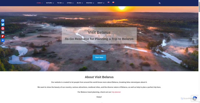 Security scan screenshot of https://www.visit-belarus.com/en/home/