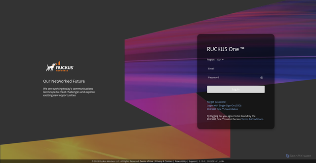 Security scan screenshot of https://eu.ruckus.cloud