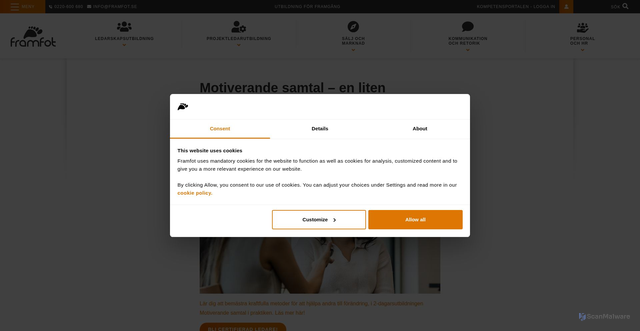 Security scan screenshot of https://r.nl.framfot.se/mk/cl/f/sh/7nVU1aA2ng01RJ4CKZf5mmIaAf74FDW/3pwT1b8bYmL4