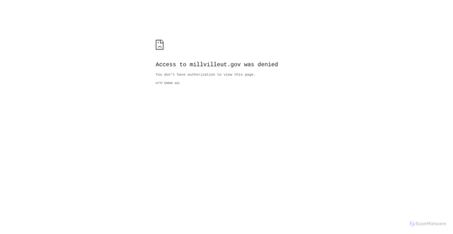 Security scan screenshot of https://millvilleut.gov/