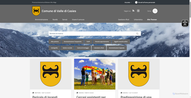 Security scan screenshot of https://www.gsies.eu/it