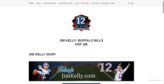 Security scan screenshot of https://jimkelly.com/