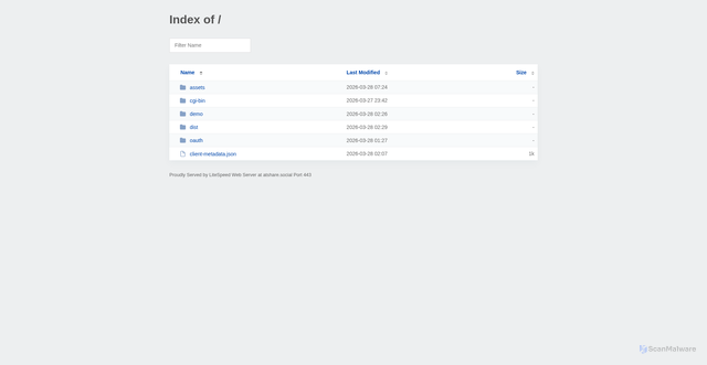 Security scan screenshot of https://atshare.social/?NA