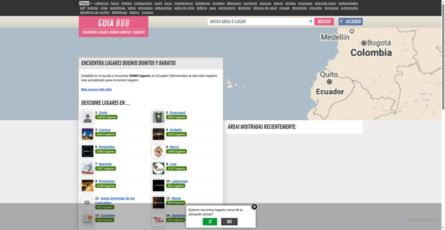 Security scan screenshot of https://guiabbb.ec