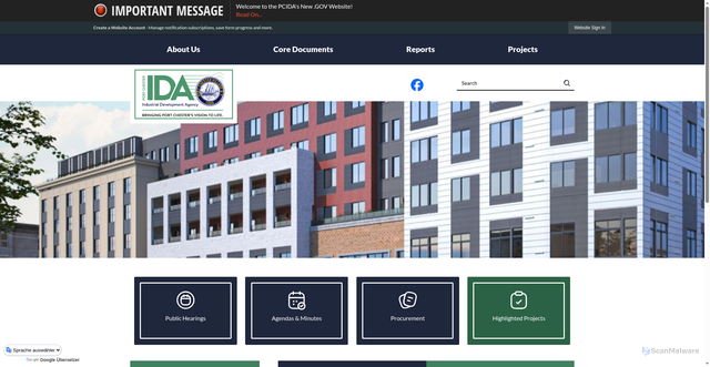 Security scan screenshot of https://portchesternyida.gov/
