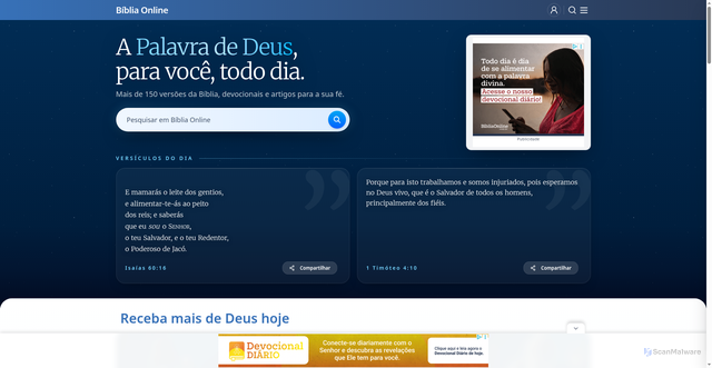 Security scan screenshot of https://www.bibliaonline.com.br