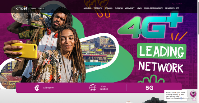 Security scan screenshot of https://www.africell.sl/