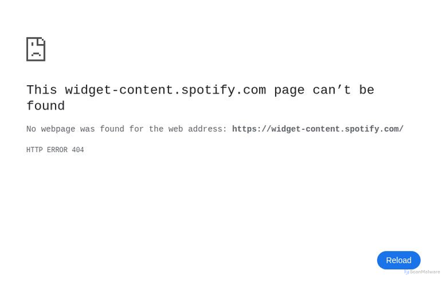 Security scan screenshot of https://widget-content.spotify.com/