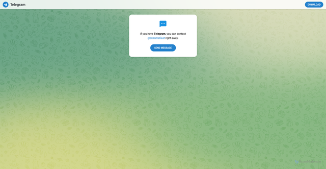 Security scan screenshot of https://t.me/skibimafiast