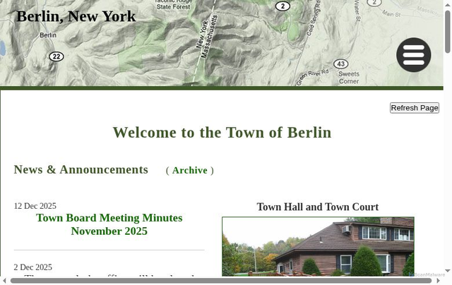 Security scan screenshot of https://berlinnyus.gov/