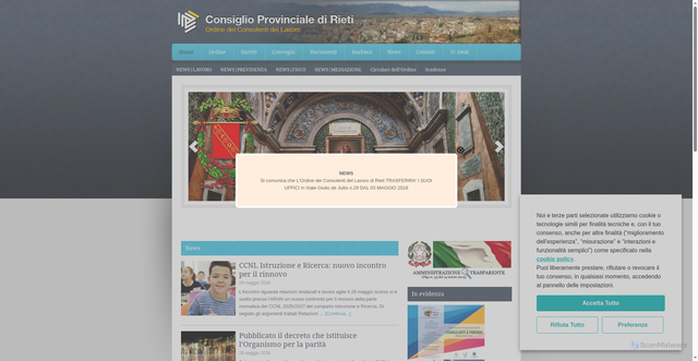 Security scan screenshot of https://www.consulentidellavororieti.it