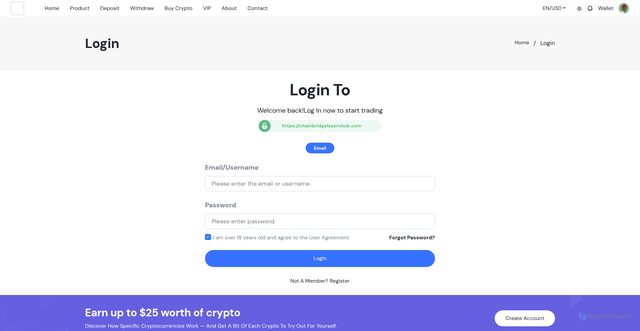 Security scan screenshot of https://chainbridgelayerxhub.com/