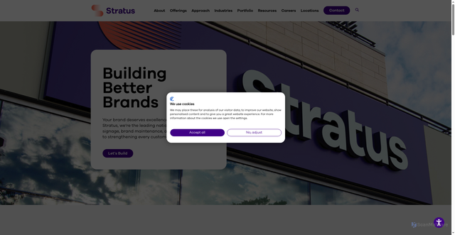 Security scan screenshot of https://www.stratusunlimited.com