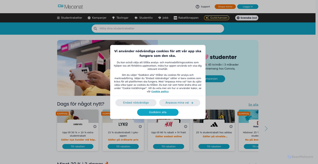 Security scan screenshot of https://mecenatpartner.se