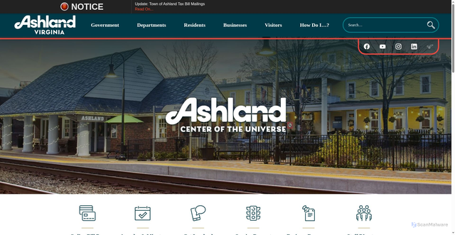 Security scan screenshot of https://ashlandva.gov/