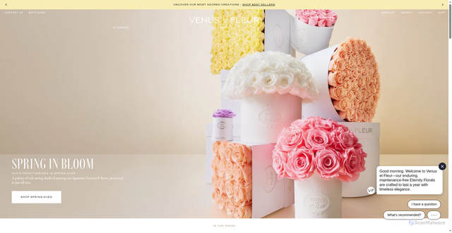 Security scan screenshot of https://www.venusetfleur.com