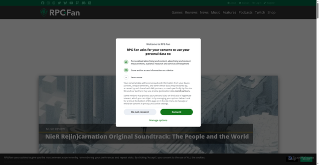 Security scan screenshot of https://rpgfan.com