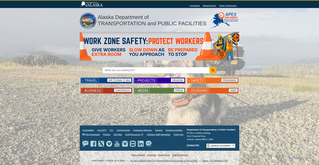 Security scan screenshot of https://dot.alaska.gov