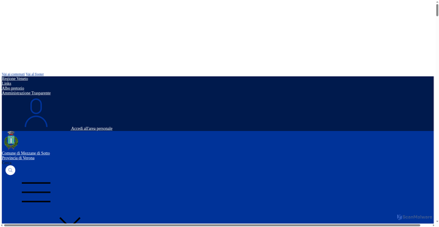 Security scan screenshot of https://www.comune.mezzane.vr.it/