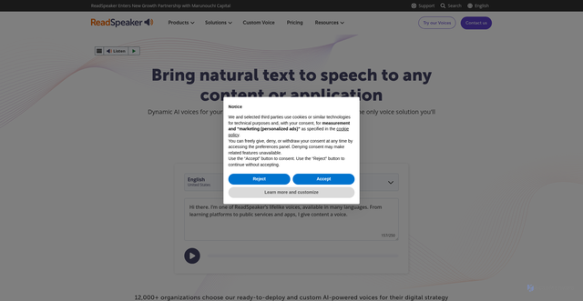 Security scan screenshot of https://f1-eu.readspeaker.com/