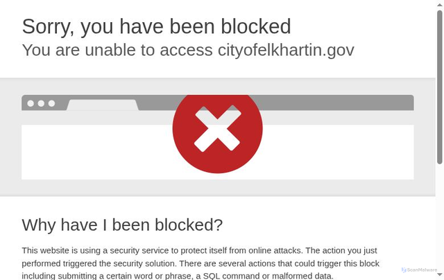Security scan screenshot of https://cityofelkhartin.gov/