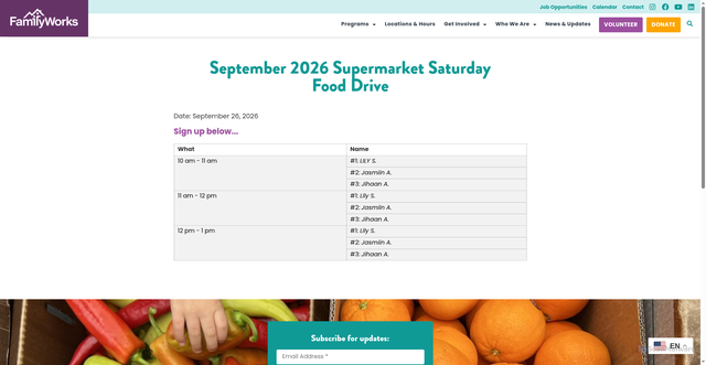 Security scan screenshot of https://www.familyworksseattle.org/sheet/september-26-supermarket-saturday-food-drive/