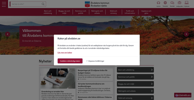 Security scan screenshot of https://www.alvdalen.se/