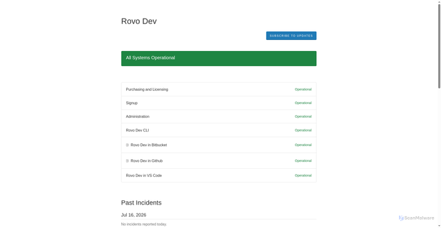 Security scan screenshot of https://16gxbt4nsgst.statuspage.io