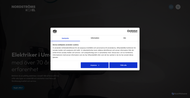 Security scan screenshot of https://nel.se
