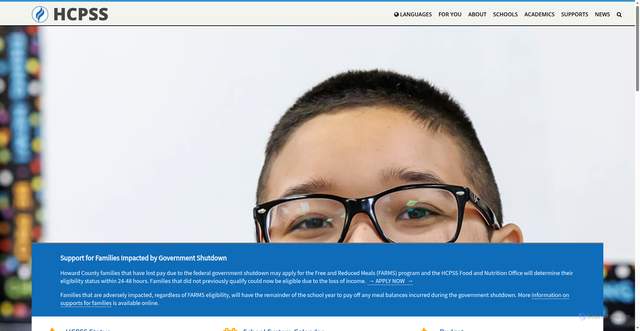 Security scan screenshot of https://www.hcpss.org/