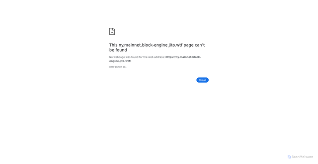 Security scan screenshot of https://ny.mainnet.block-engine.jito.wtf