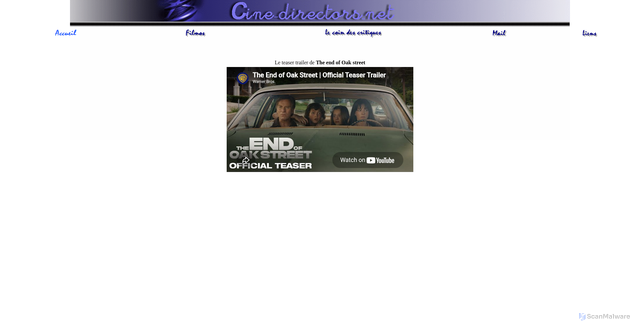 Security scan screenshot of http://www.cine-directors.net/Trailers/endOakstreet.html