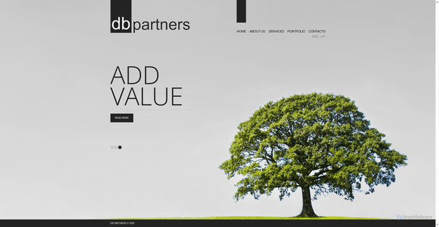 Security scan screenshot of http://www.dbpartners.lv/