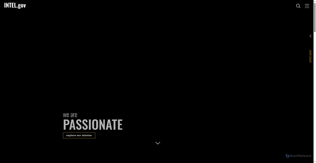 Security scan screenshot of https://intel.gov/