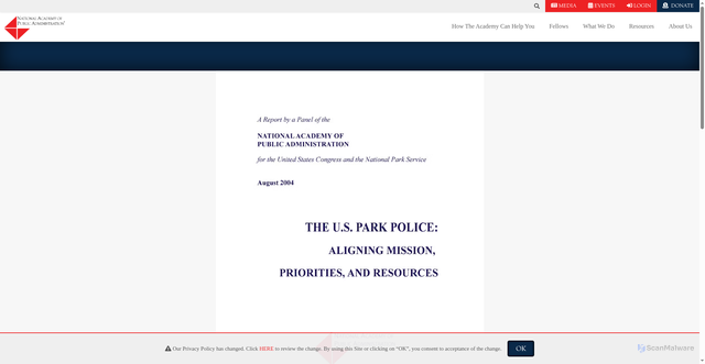 Security scan screenshot of https://napawash.org/academy-studies/the-us-park-police-aligning-mission-priorities-and-resources