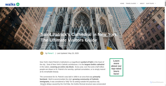 Security scan screenshot of https://www.takewalks.com/blog/saint-patricks-cathedral-new-york